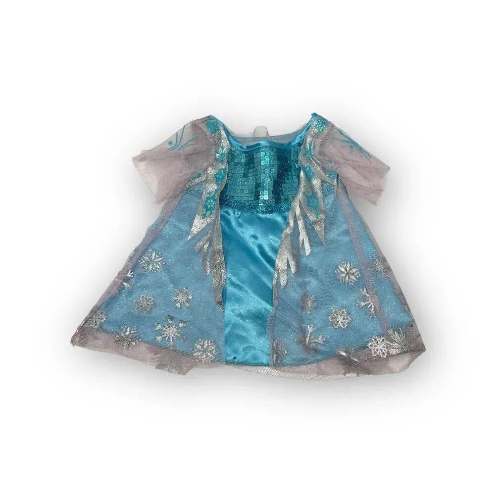 Build-A-Bear Workshop BABW Frozen Elsa Snowflake and Sequin Dress Costume Blue
